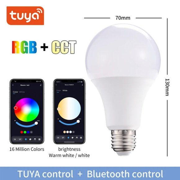 LED TUYA E27 SMART BULB 10W MULTICOLOR DIMMABLE BLUETOOTH/ WIFI BULB - Picture 5 of 12
